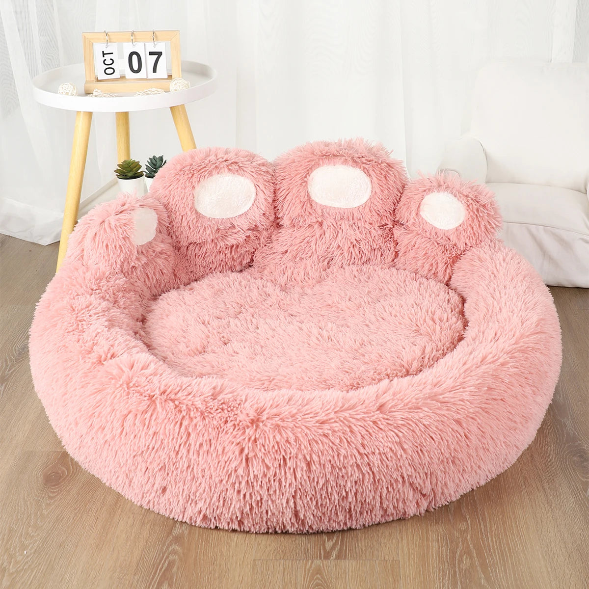 Paw dog bed Pink